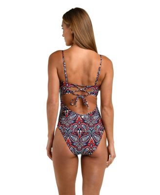 Americana Paisley Bandeau One Piece