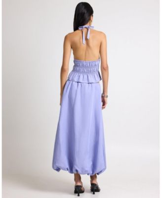 Air Linen Bubble Maxi Skirt