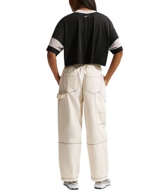 Oversized Cropped Jersey Top