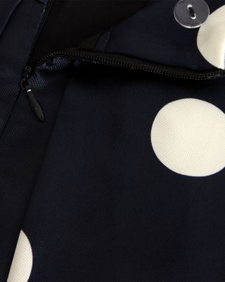 Celeste Navy Spot Print Skirt