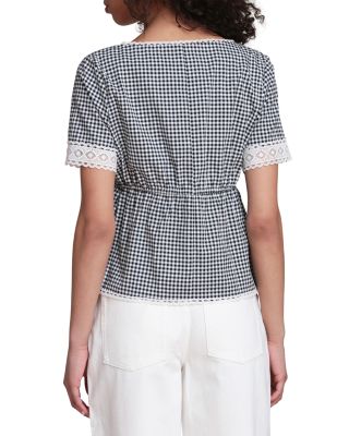 Square Neck Tie Front Top 