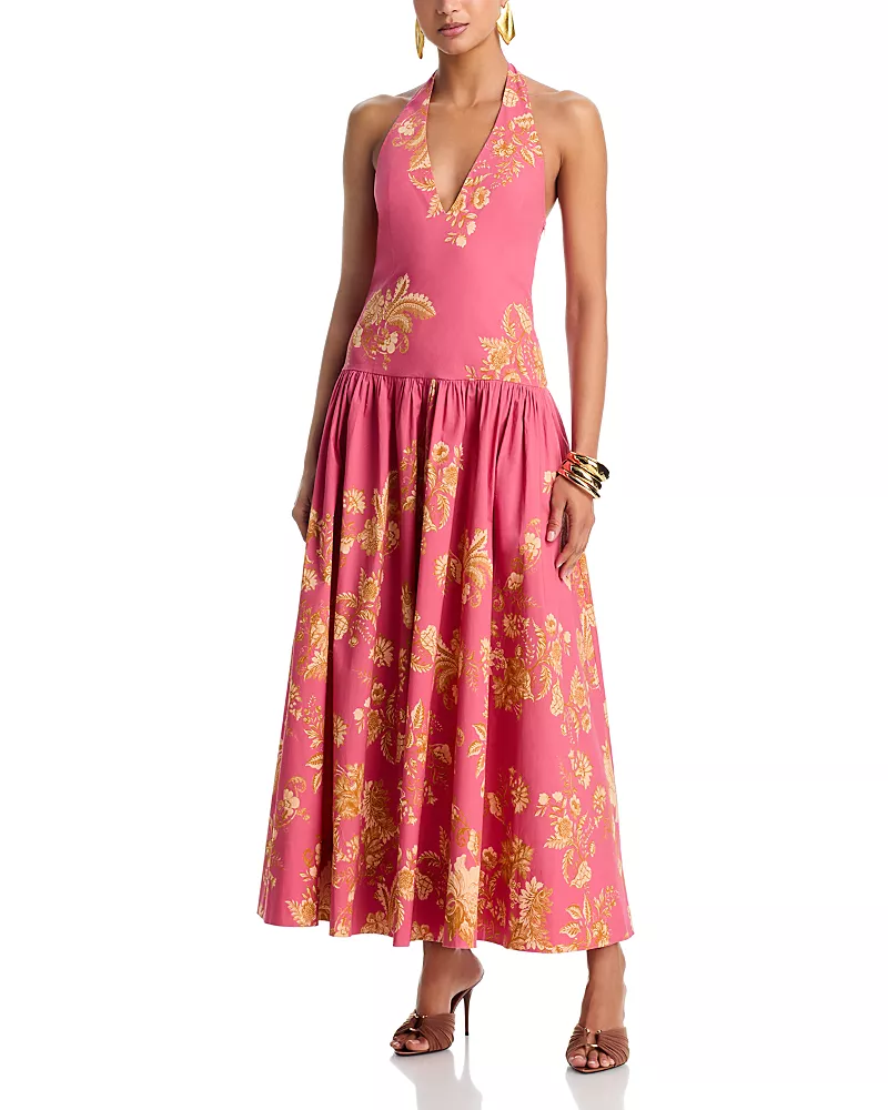 Hemant and Nandita Halter Neck Max Dress