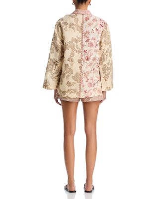 Drop Shoulder Collared Tunic & Elastized Waist Shorts