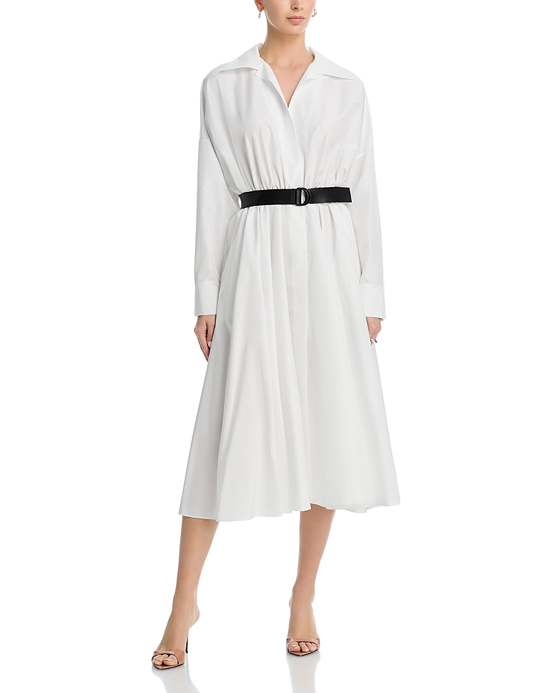 Norma Kamali Oversized Boyfriend Shirt Flared Dress