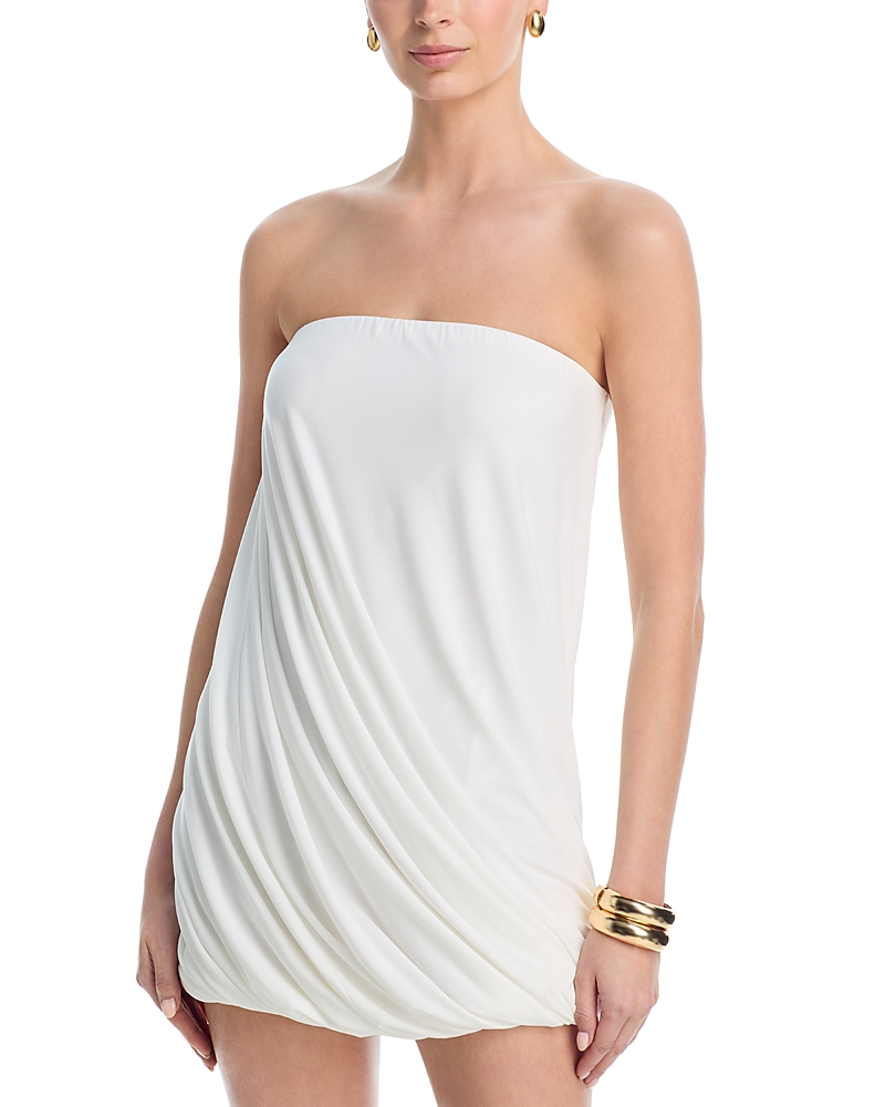 Norma Kamali Strapless Twist Mini Dress