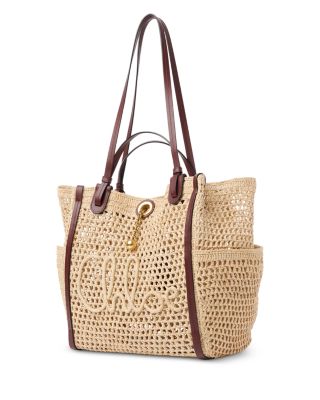 Double Carry Raffia Shoulder Bag