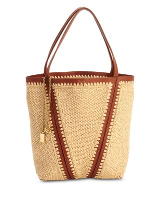 Medium Spin Raffia Tote Bag