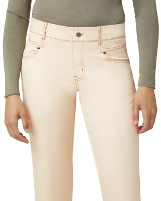 Crosshatch Denim Straight Leg Pants