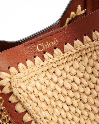 Small Spin Raffia Convertible Bag