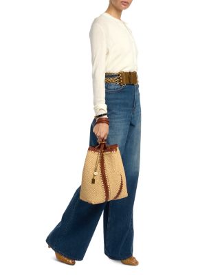 Medium Spin Raffia Tote Bag