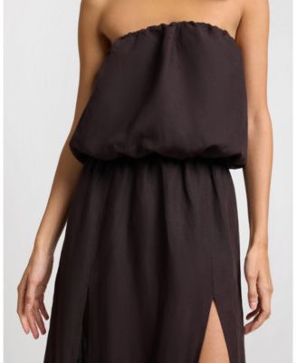 Air Linen High Slit Maxi Dress