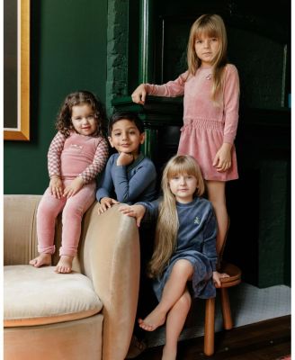 Girls' Velour Plaid Bear Collection Dress - Little Kid, Big Kid