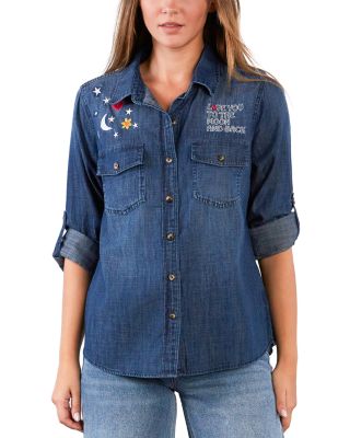 To The Moon and Back Denim Shirt