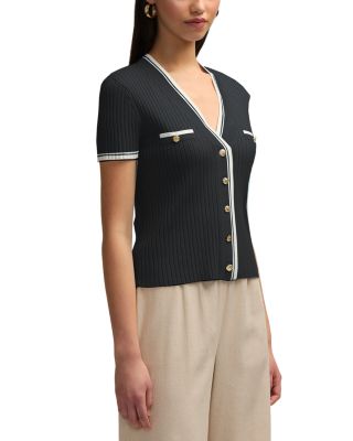 Short Sleeve Cardigan Sweater 