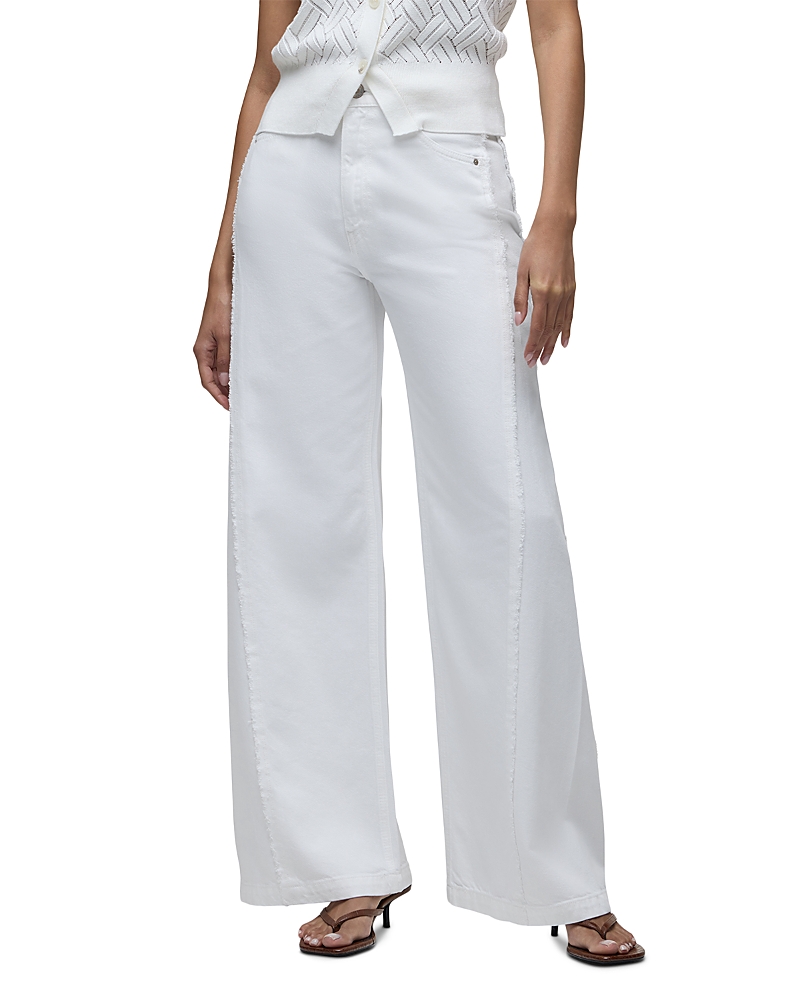 Hudson Jodie High Rise Loose Fit Wide Leg Jeans in White