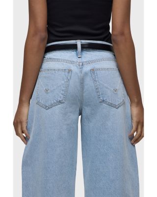 Courtney Mid Rise Baby Barrel Jeans in Wash Away