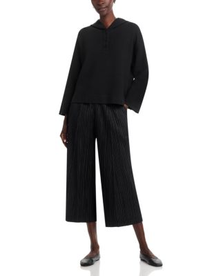 Waffle Double Knit Hooded Top