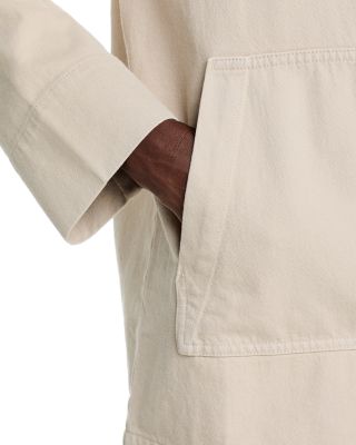 Garment Dyed Utility Classic Collar Long Jacket