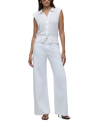 Knitted Sleeveless Collared Top