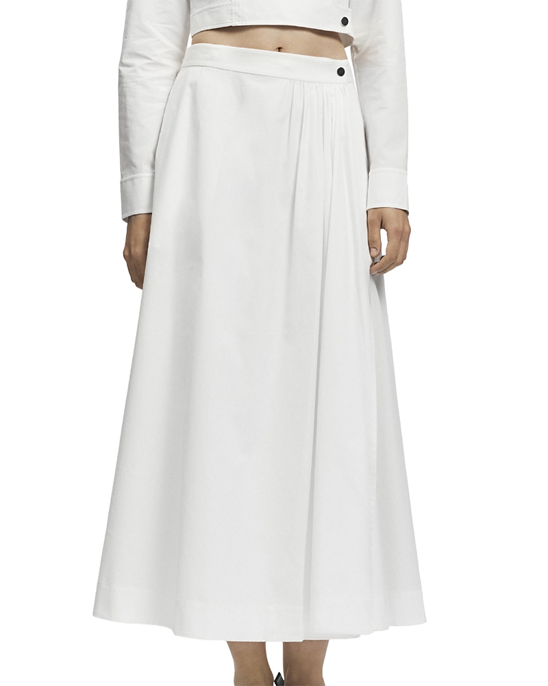 Saint Art Flora Poplin Skirt In White