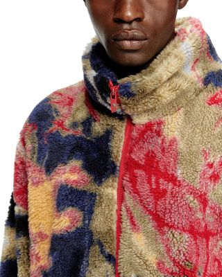 Fluffy Jacquard Fleece Jacket