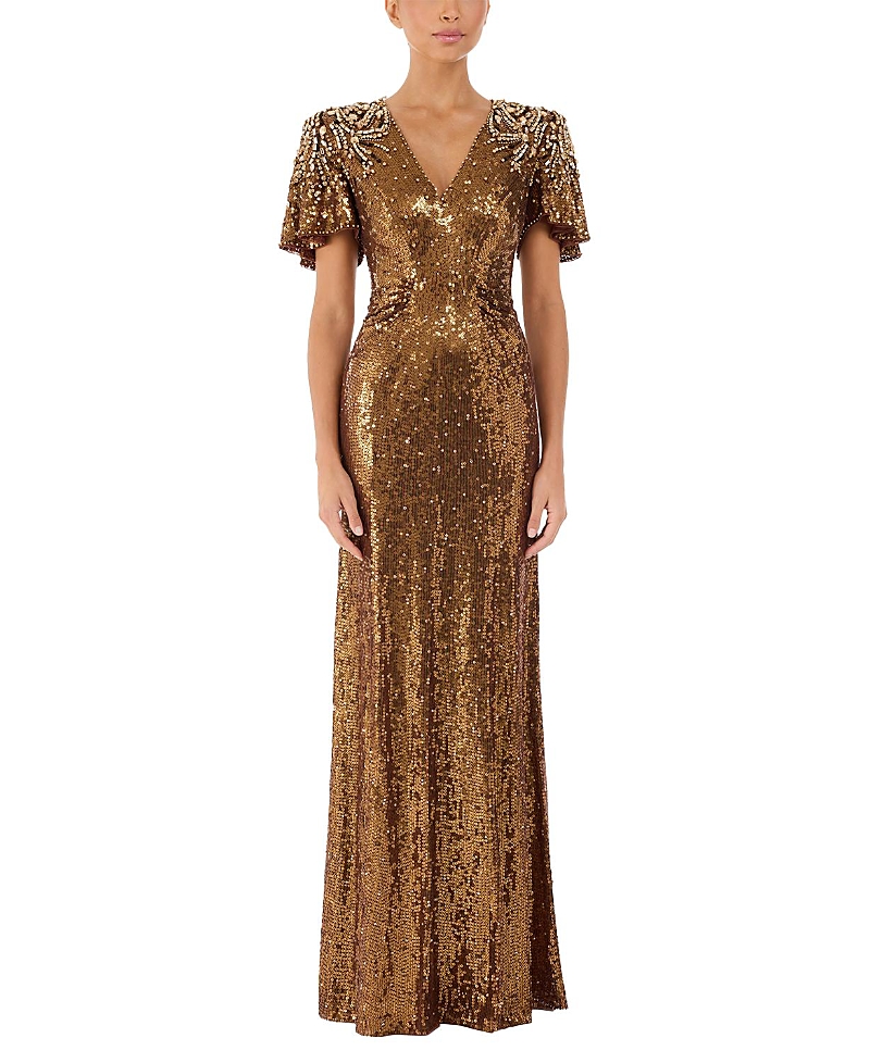 Jenny Packham Manon Sequin-Embellished Dress