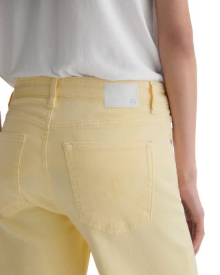 Saige High Rise Wide Leg Crop Jeans in Sunlight Yellow