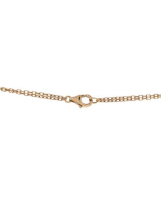  2 Diamonds Love Pendant Necklace 18K Gold and Diamonds, 16"