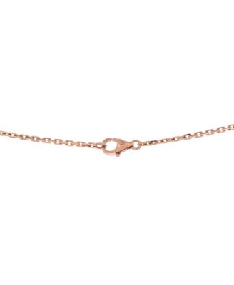  Love Interlocking Necklace 18K Rose Gold with Diamonds, 17.5"