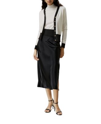  Gemini Cashmere Cardigan With Contrasting Hem