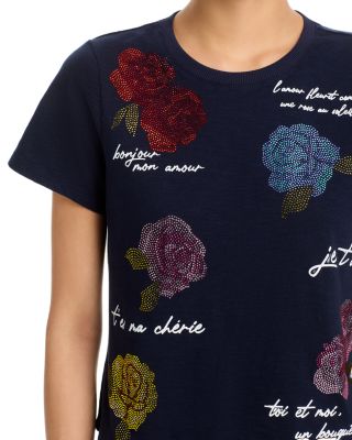 Embellished Flower Tee