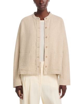 Mandarin Collar Shirt Jacket