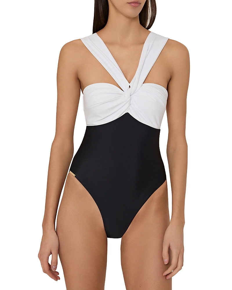 Milly Betsy Color Block One Piece Swimsuit
