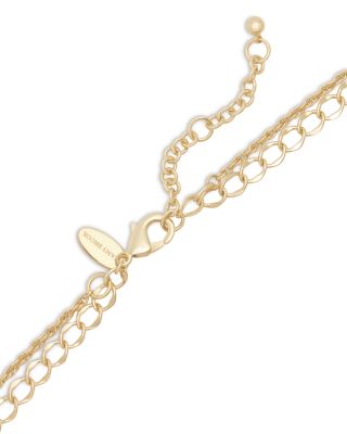 Anya Crystal & Imitation Pearl Flower Layered Lariat Necklace, 18.5"