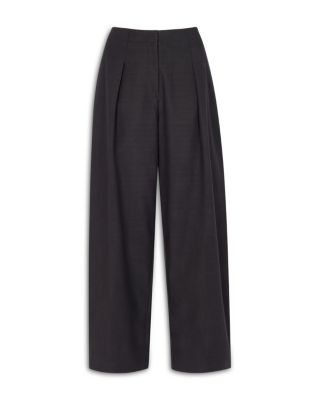 Pleat Front Barrel Pants