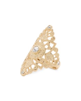 Laya Crystal Filigree Cocktail Ring 