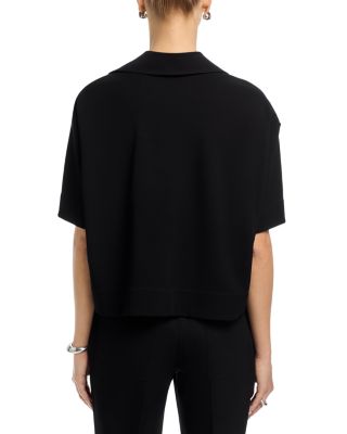 Short Sleeve Cropped Polo Top