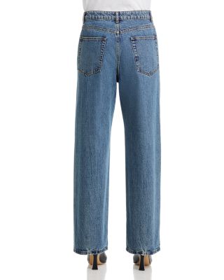 Signature Baggy Low Waist Jeans in Denim Blue