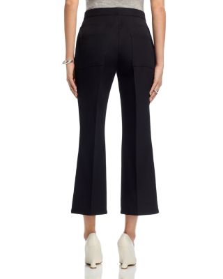 Wool Cropped Flare Tailored Pants