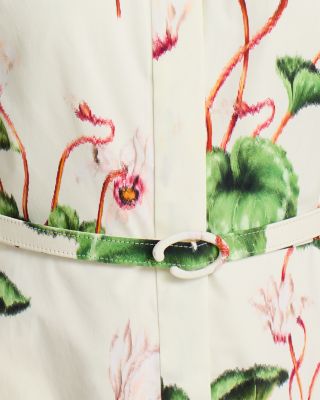 Cap Sleeve Chine Cyclamen Poplin Day Dress