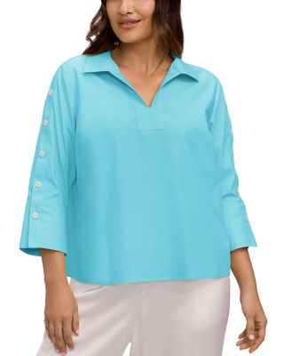 Lainey 3/4 Sleeve Popover Blouse