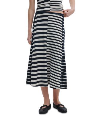 The Knit Mixed Stripe Skirt