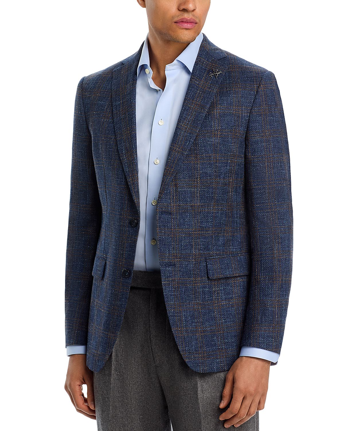 John Varvatos Star Usa Slim Fit Plaid Sport Coat