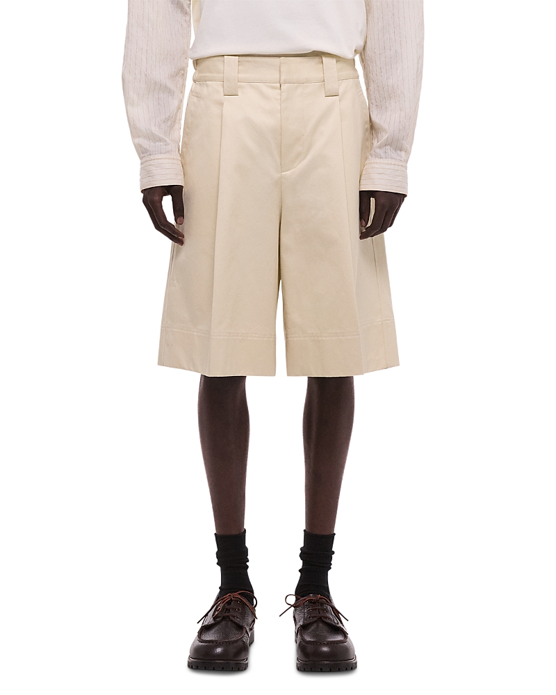 Helmut Lang Relaxed Fit Pleated Chino Shorts