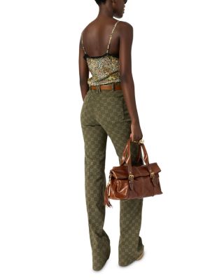 Anna Mid Rise Jeans in Khaki Green