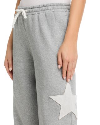 Moon Grey Reverse Terry Crewneck Sweatshirt & Wide Leg Pants