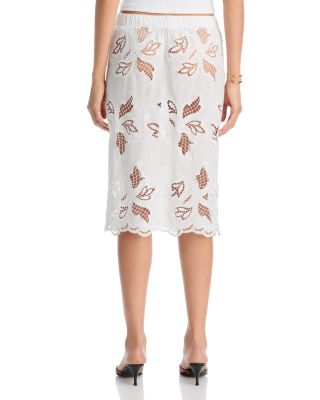 Long Sleeve Cropped Shirt & Pull On Midi Pencil Skirt