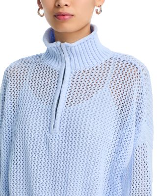 Open Knit Quarter Knit Sweater