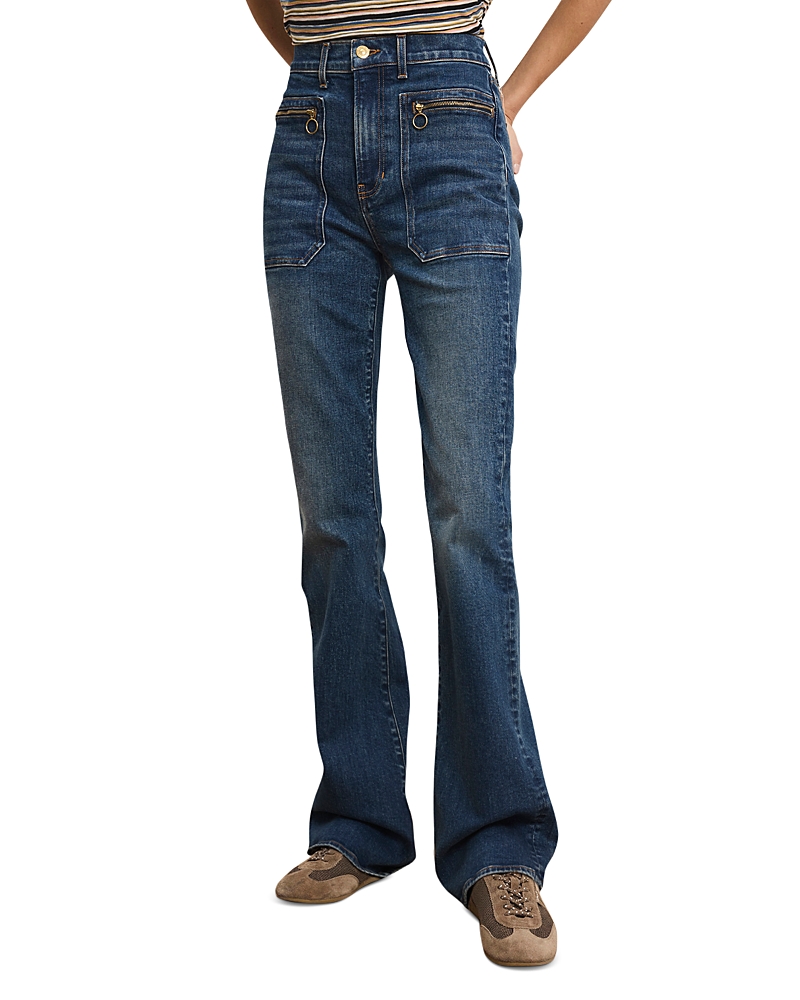 Veronica Beard Beverly High Rise Skinny Fare Leg Jeans in City Lights