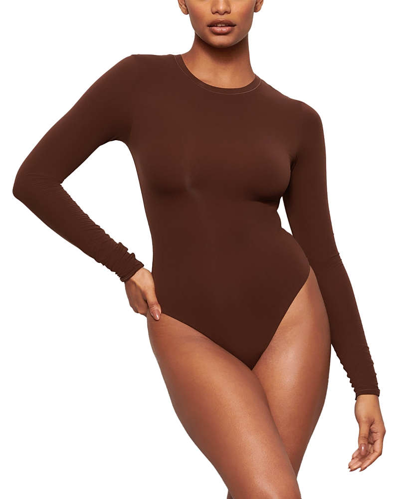 Skims Everyday Crewneck Long Sleeve Bodysuit